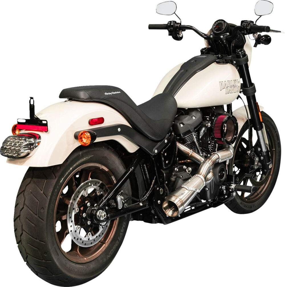 Trask 2 Into 1 Big Sexy Exhaust System For Harley Davidson FLDE 1750 2018-2020 - Silver