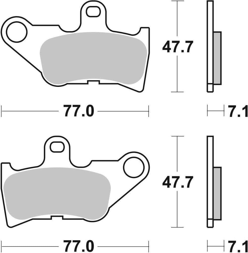 SBS HF Street Ceramic Organic Front Brake Pads For Yamaha CV 50 2003-2007