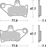 SBS HF Street Ceramic Organic Front Brake Pads For Yamaha CV 50 2003-2007