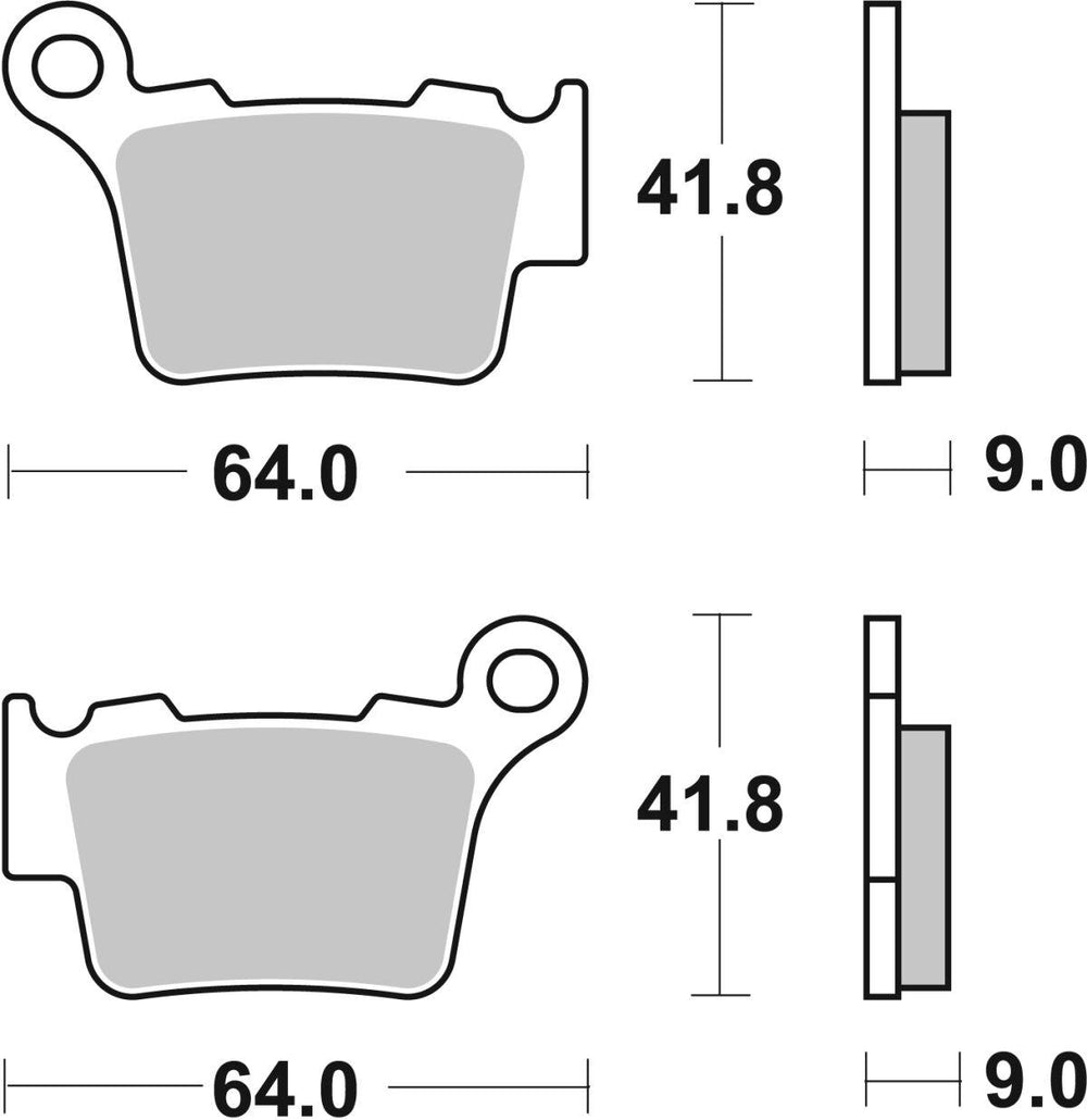 SBS CS Carbon Rear Brake Pads For Husqvarna CR125 2005-2013