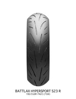 Bridgestone Battlax Hypersport S23 Rear Tyre TL 78W 200 55ZR17"