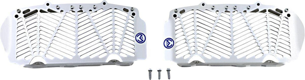 Moose Racing Billet Radiator Guards For Gas Gas EC 250 2021-2025 - Silver