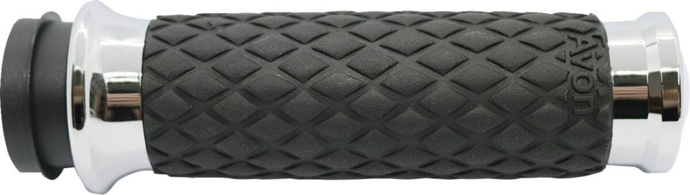 Avon Grips Contour Grips For Harley Davidson FLDE 1750 2018-2020 Diamond No Flange - Black Chrome