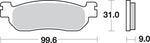 SBS HF Street Ceramic Organic Front Brake Pads For Yamaha DT 175 2000