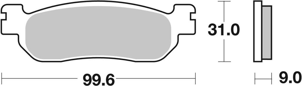 SBS Carbon Tech Organic Rear Brake Pads For Yamaha VP 250 2007-2009
