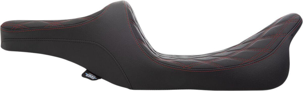 Drag Specialties Predator III 2 Up Seat For Harley Davidson FLHR 1340 1997-1998 - Black Red