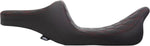Drag Specialties Predator III 2 Up Seat For Harley Davidson FLHR 1340 1997-1998 - Black Red