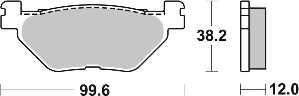 SBS MS Maxi Sintered Rear Brake Pads For Yamaha CP 250 Morphous 2006