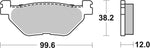 SBS MS Maxi Sintered Rear Brake Pads For Yamaha CP 250 Morphous 2006