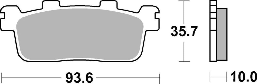 SBS HF Street Ceramic Organic Rear Brake Pads For Kymco K-XCT 125 I 2013-2014