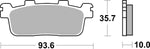 SBS MS Maxi Sintered Rear Brake Pads For Kymco K-XCT 125 I 2013-2014