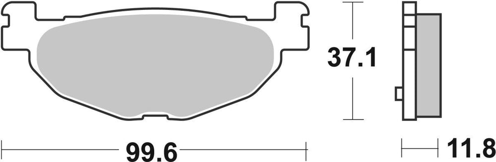 SBS Carbon Tech Organic Rear Brake Pads For Yamaha XP 500 T-Max 2004-2011