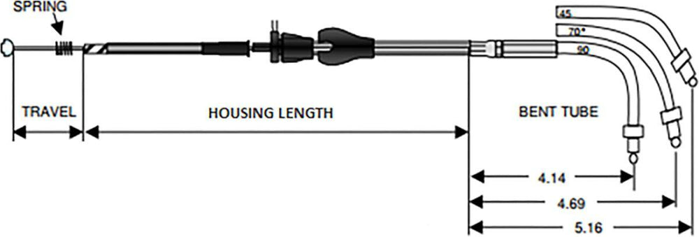 Drag Specialties Braided Idle Cable For Harley Davidson FLHR 1340 1996-1998 98.5 cm (38-7 8") - Silver Unfinished