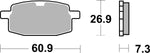 SBS HF Street Ceramic Organic Front Brake Pads For MBK Booster 100 1999-2002