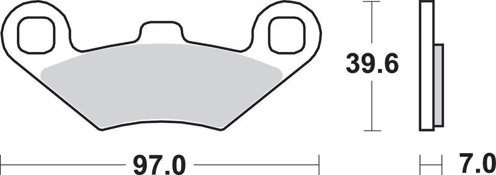 SBS ATS All-Terrain Sintered Front Brake Pads For Polaris 455 4X4 1999-2001