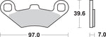 SBS ATS All-Terrain Sintered Front Brake Pads For Polaris 455 4X4 1999-2001