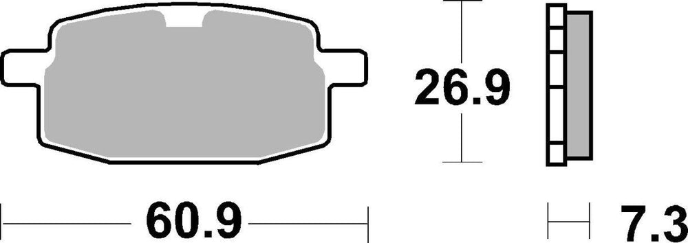 SBS Carbon Tech Organic Front Brake Pads For MBK Booster 100 1999-2002