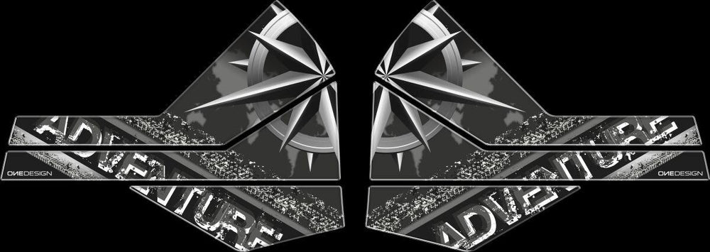 Onedesign Tank Pad Decals For BMW R 1300 GS ABS 2025 - Black/Grey/White
