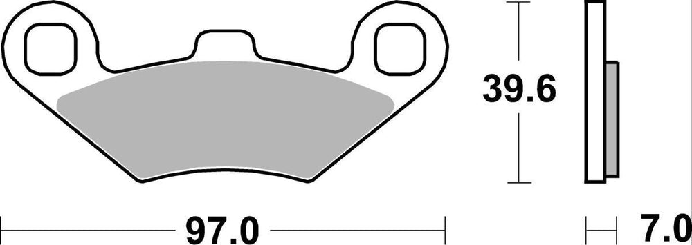 SBS MS Maxi Sintered Rear Brake Pads For Peugeot Metropolis 400 2015-2016