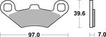 SBS MS Maxi Sintered Rear Brake Pads For Peugeot Metropolis 400 2015-2016