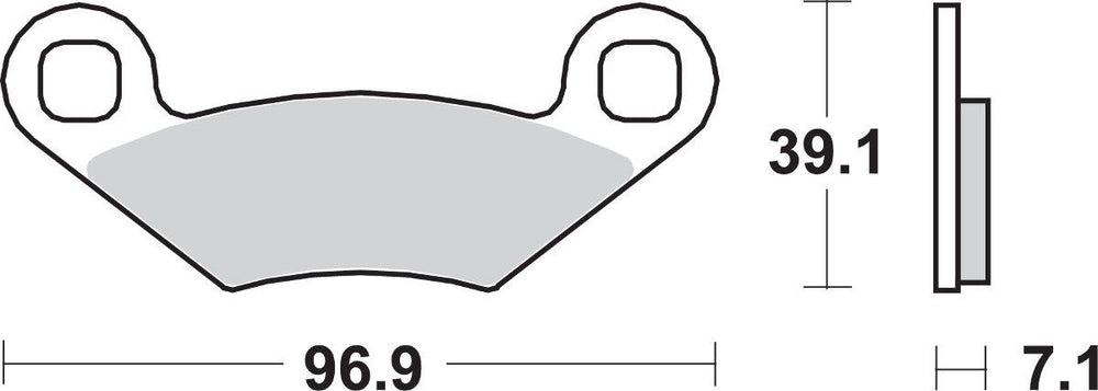 SBS ATS All-Terrain Sintered Rear Brake Pads For Polaris Outlaw 450 MXR 2009-2010