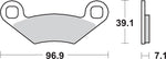 SBS ATS All-Terrain Sintered Rear Brake Pads For Polaris Outlaw 450 MXR 2009-2010