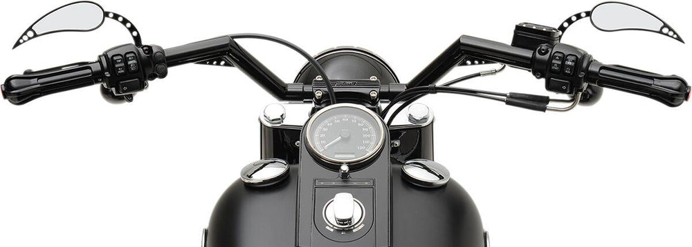 Trask 1-1/4" V-Line Handlebar For Harley Davidson FLD 1690 2012-2013 16.5 cm (6-1/2") - Black
