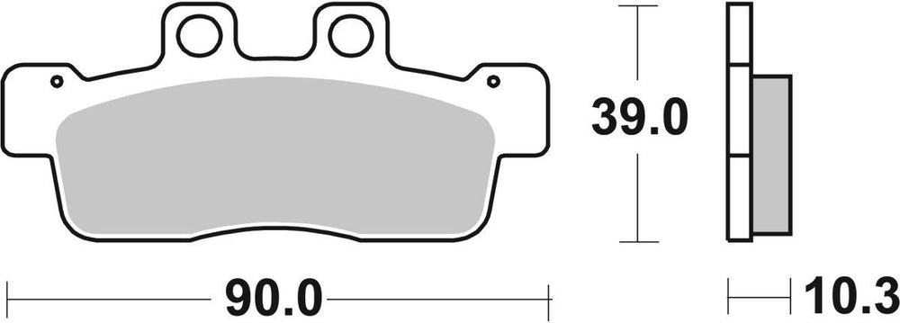 SBS HF Street Ceramic Organic Front Brake Pads For Yamaha XC125C 2010