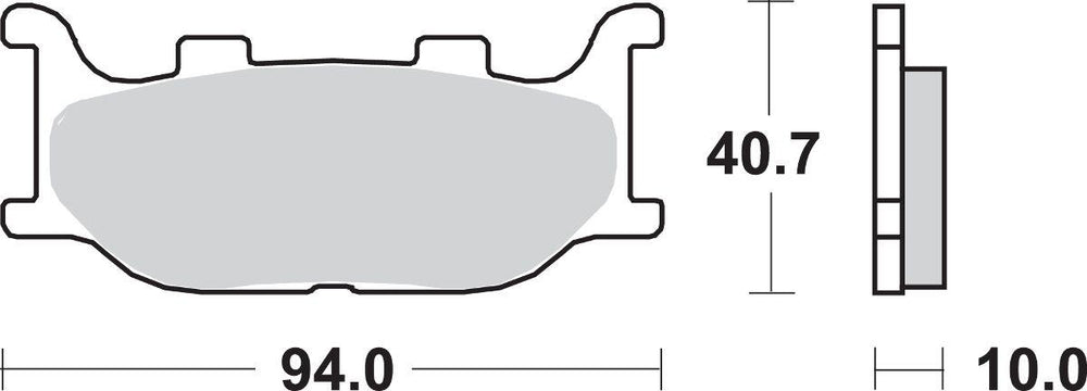 SBS HS Street Excel Sintered Front Brake Pads For Yamaha FZ6 600 N 2004-2008