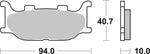 SBS Carbon Tech Organic Front Brake Pads For ItalJet Jupiter 125 2003