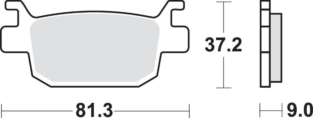 SBS Carbon Tech Organic Rear Brake Pads For Honda ADV 350 2022-2024