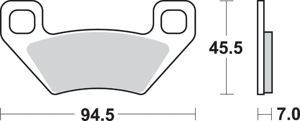 SBS ATS All-Terrain Sintered Rear Brake Pads For Arctic Cat Textron 250 2X4 2006
