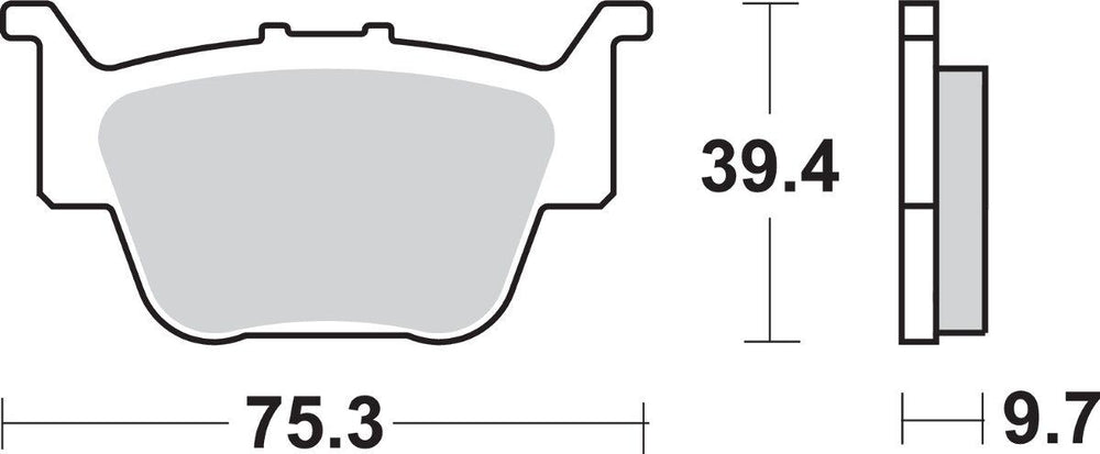 SBS SI Sintered Rear Brake Pads For Honda TRX450R Sportrax 2004-2009