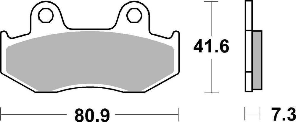 SBS HF Street Ceramic Organic Rear Brake Pads For Suzuki AN 250 1998-2003