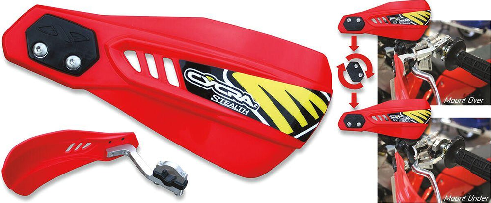 Cycra Stealth Hand Guards Alloy Racer Pack - Gloss/Red