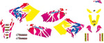Blackbird Retro Graphics Kit For Suzuki RM 125 2001-2012 - Blue/Pink/White/Yellow