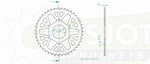 Esjot Standard 520 Sprocket For KTM Duke 125 ABS 2025 Rear Black 43T