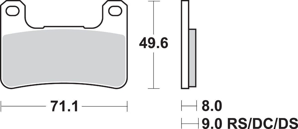 SBS DC Dual Carbon Front Brake Pads For Suzuki GSX1300R 2008-2012