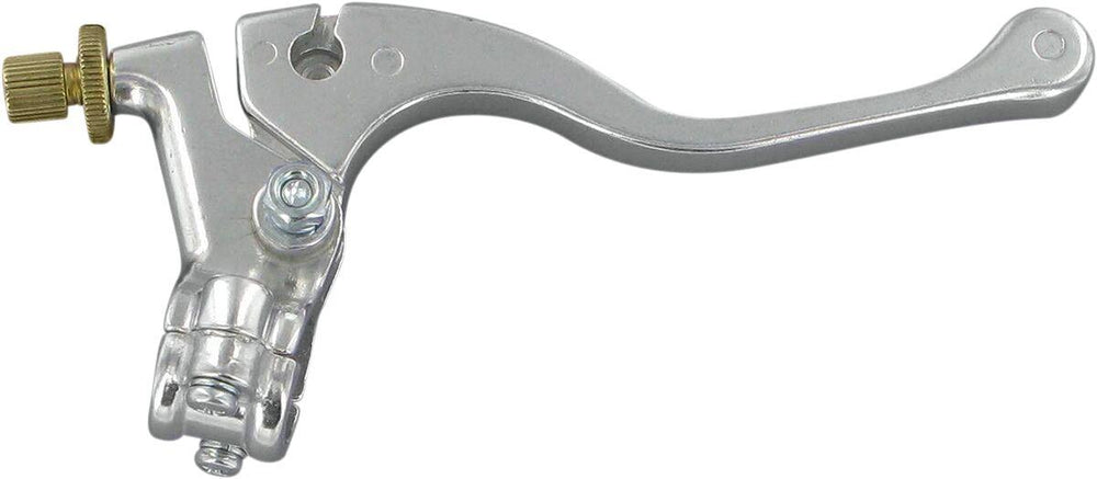 Parts Unlimited Shorty Style Power Clutch Lever Assembly For Honda CR125 1984-2007 - Polished