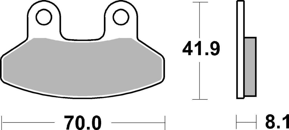 SBS HF Street Ceramic Organic Front Brake Pads For Sym Euro-MX 125 2003-2004
