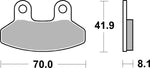 SBS HF Street Ceramic Organic Front Brake Pads For Sym Euro-MX 125 2003-2004