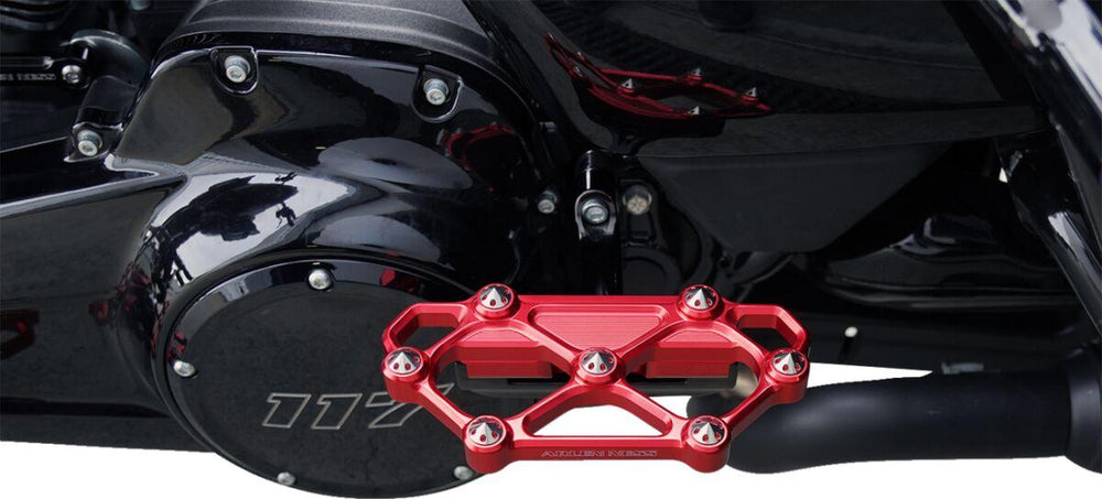 Arlen Ness Diamond Passenger Floorboards For Harley Davidson FLD 1690 2012-2013 - Red