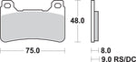 SBS DC Dual Carbon Front Brake Pads For Honda CBR 1000 RR 2004-2015