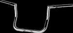 LA Choppers 1-1/4" Twin Peaks Touring Handlebar For Harley Davidson FLHTCUTG 1868 ABS 2024 30.5 cm (12") - Chrome