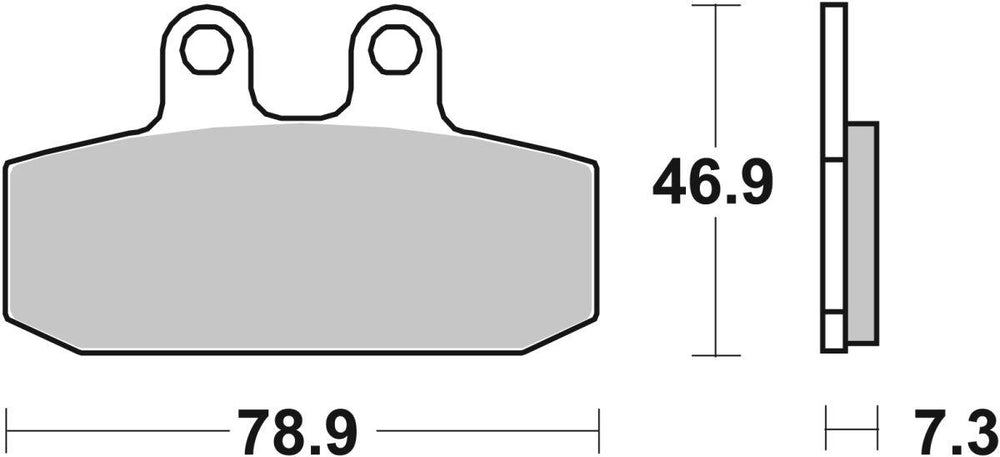 SBS MS Maxi Sintered Front Left Brake Pads For Aprilia Atlantic 500 2002-2005