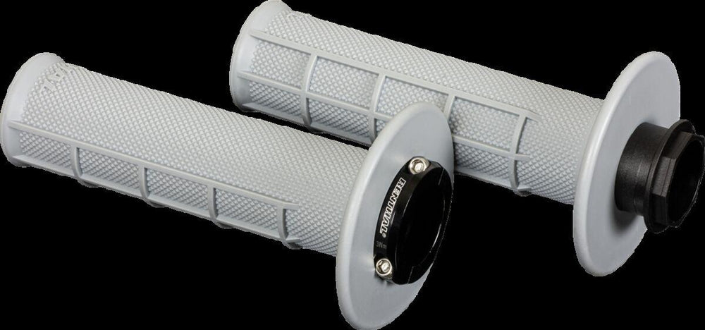 Renthal MX Original Lock-On Half Waffle Grips For Honda CRF250R 2023-2024 - White
