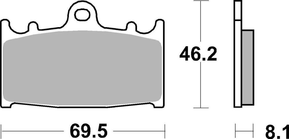 SBS HF Street Ceramic Organic Front Brake Pads For Kawasaki GPX 600 R 1989-1996