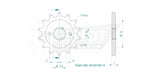 Esjot Standard 520 Sprocket For Honda CB 300 F 2015-2018 Front 14T