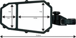 Moose Racing Side View Mirror with Blind Spot For John Deere 2030A 1200 2018-2022 - Black
