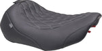 Mustang Wide Tripper Solo Seat With Backrest For Harley Davidson FLHX 1923 2024-2026 - Black/Grey